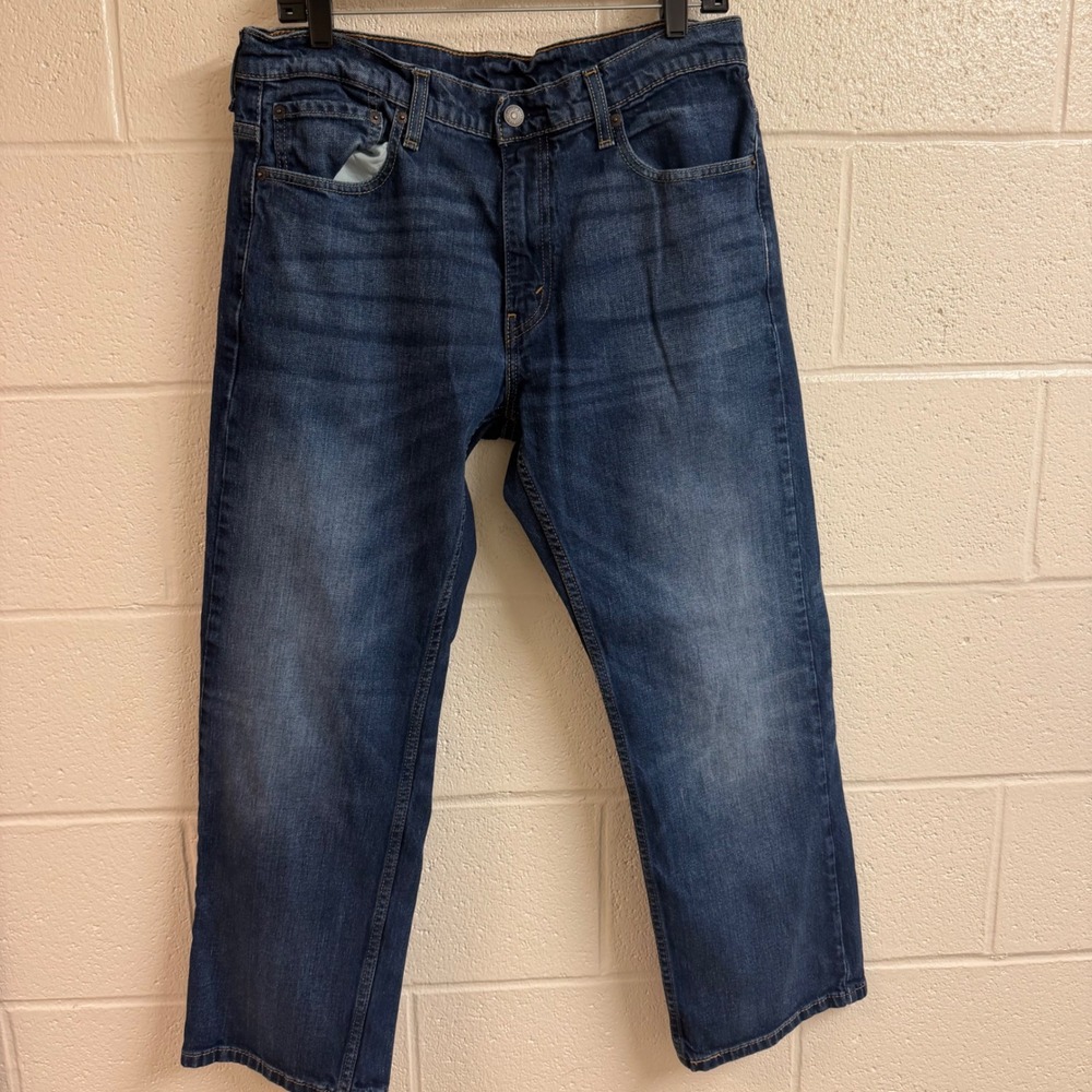 Levis Mens 569 Loose Straight Leg Jeans 33x30 Blue Cotton Baggy Relaxed Denim